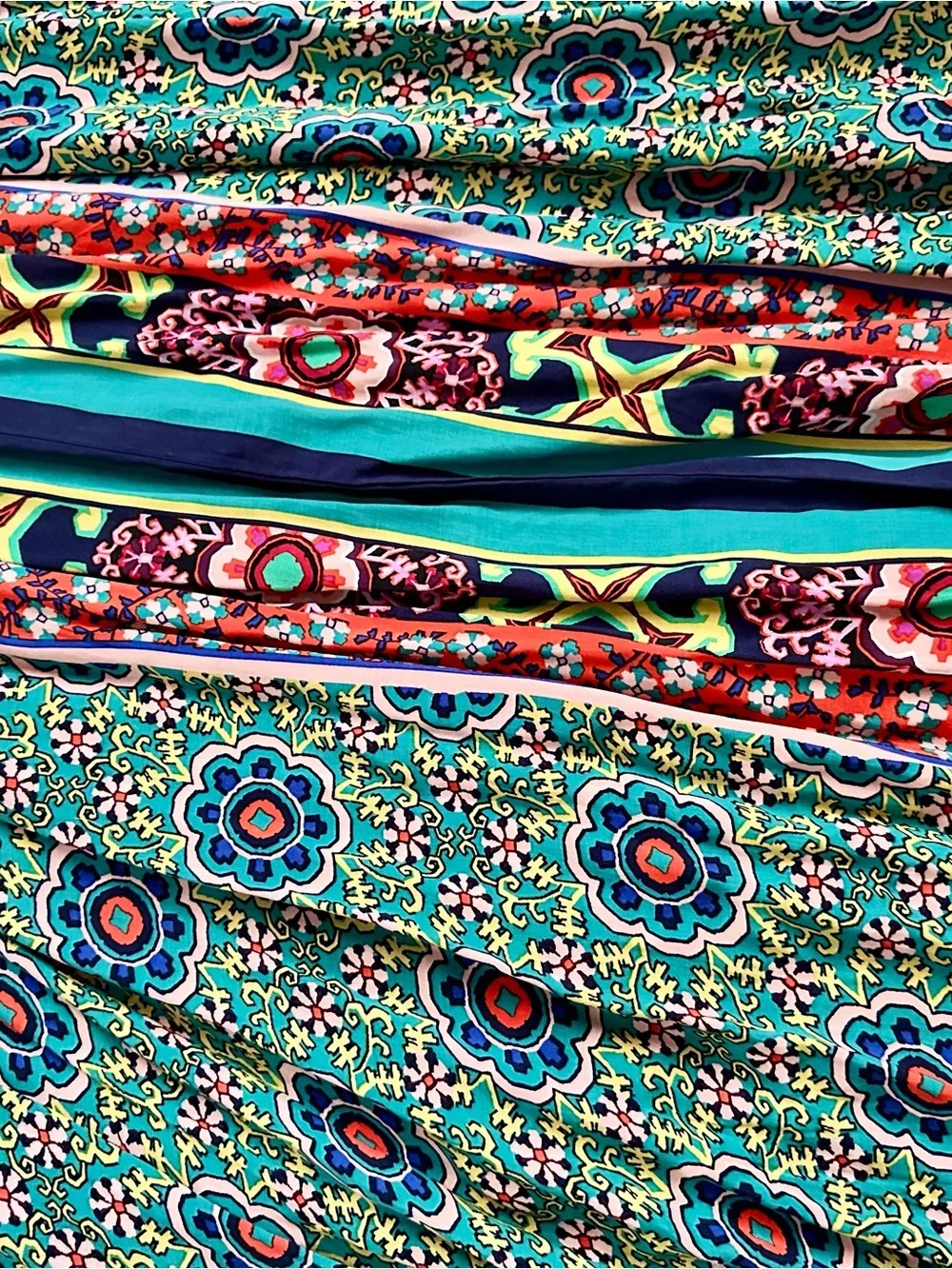 Anthropologie Green Floral Asymmetrical Maxi Dress - Picture 5 of 5
